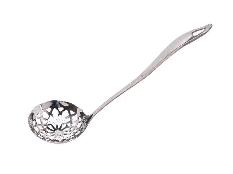 Serving spoon/ladles, slotted ladle, silver