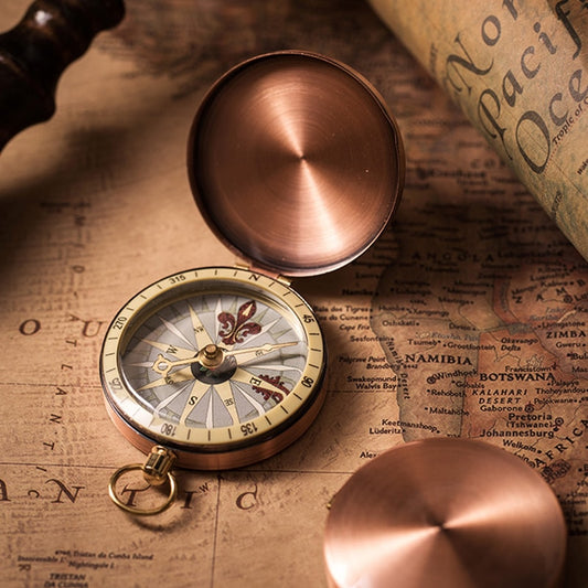 Copper compass décor 