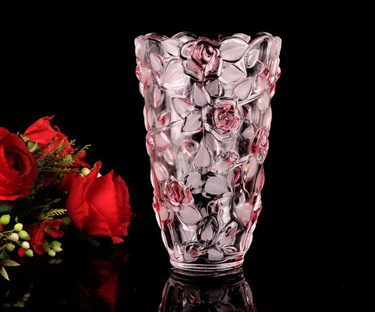 Crystal rose vase