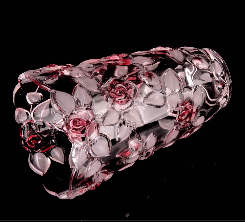 Crystal rose vase