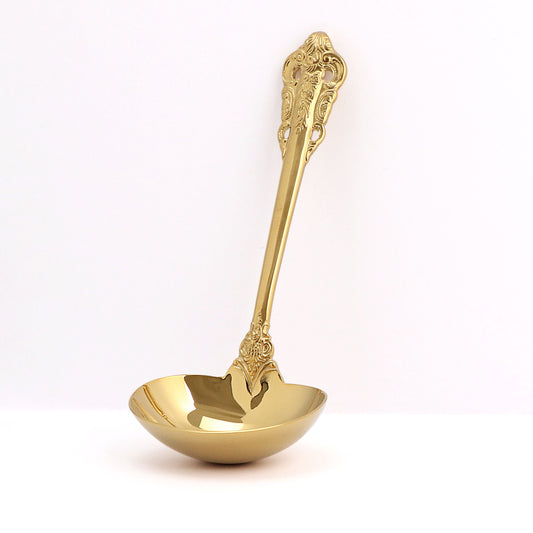 Embellished soup ladle gold